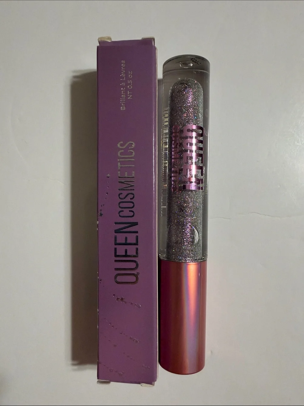 Queen Cosmetics Holographic Lip Gloss in the Viral Shade EUPHORIA